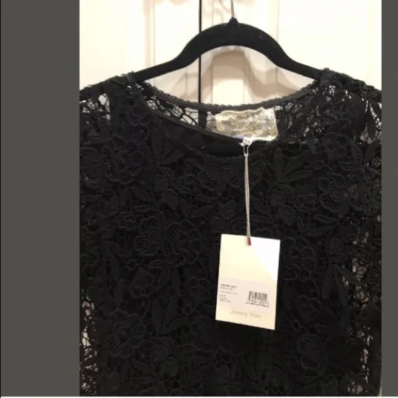 Johnny Was Alexis Crochet Tunic, Black - Picture 4 of 8